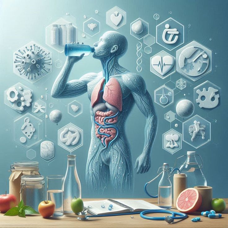 Layered aqua visualization for modular hydration awareness components